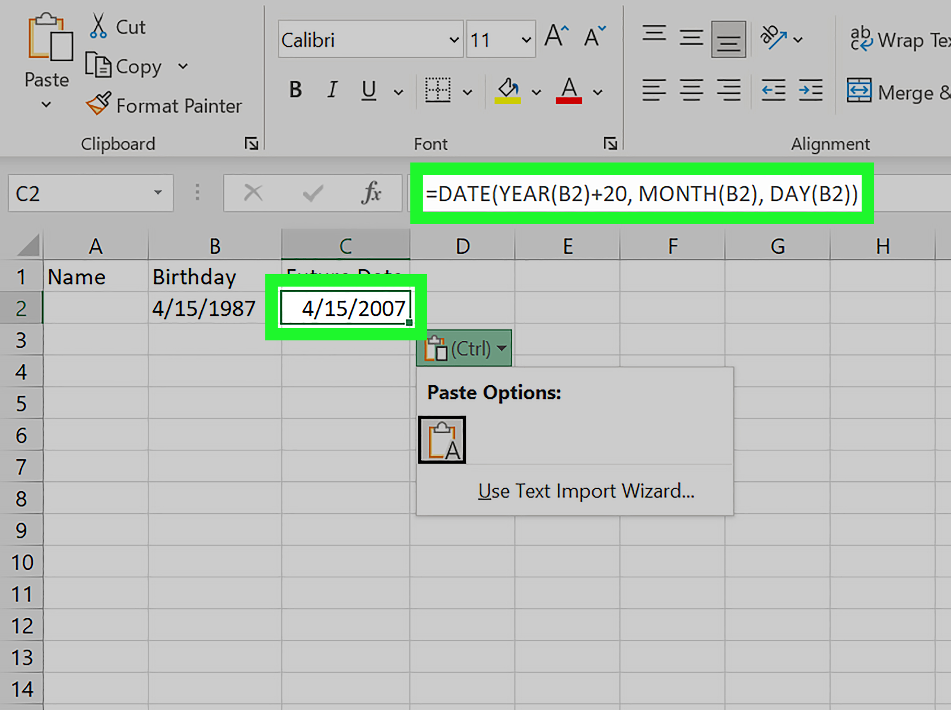 How to calculate age in Excel