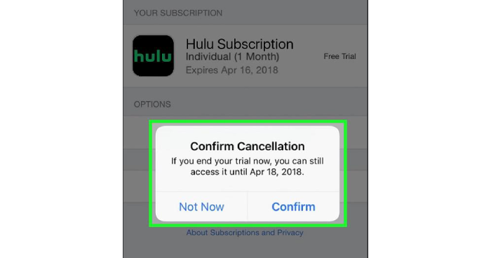 Easy steps to cancel Hulu Subscription on iPhone