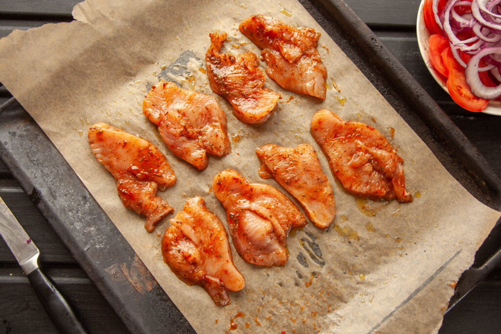 Cooked chicken tenderloins in air fryer