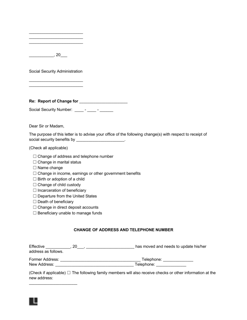 Social Security Address Change Process